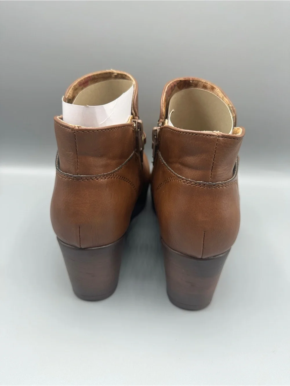 BOC By Born Faux Leather Zip Wedges Boots Women’s Size 9M Brown